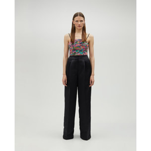 Top a bretelle multicolore