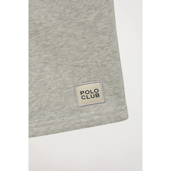 Pantalón corto gris vigoré orgánico Neutrals con logo