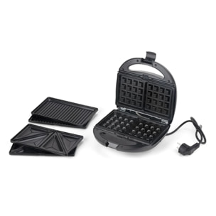 Appareil 3 en-1 : gaufres, croque-monsieur & grill