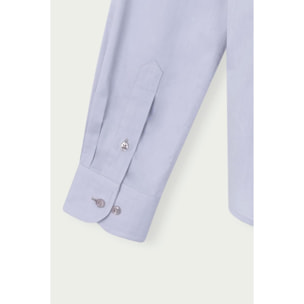 Camicia Uomo 1 Bottone Italiano Slim Satin Unito Grigio