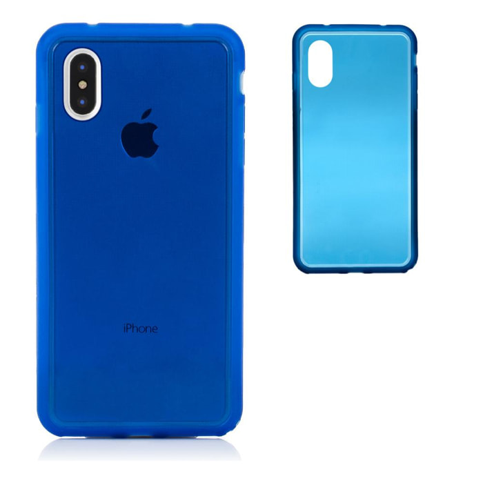 CARCASA TPU TRANSPARENTE CON COLOR IPHONE X