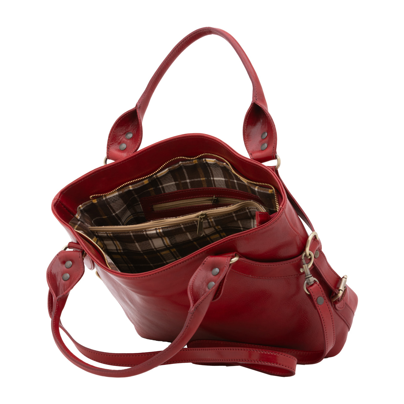 Borsa a mano  da donna In Vera pelle Made in Italy 43x28x12 cm