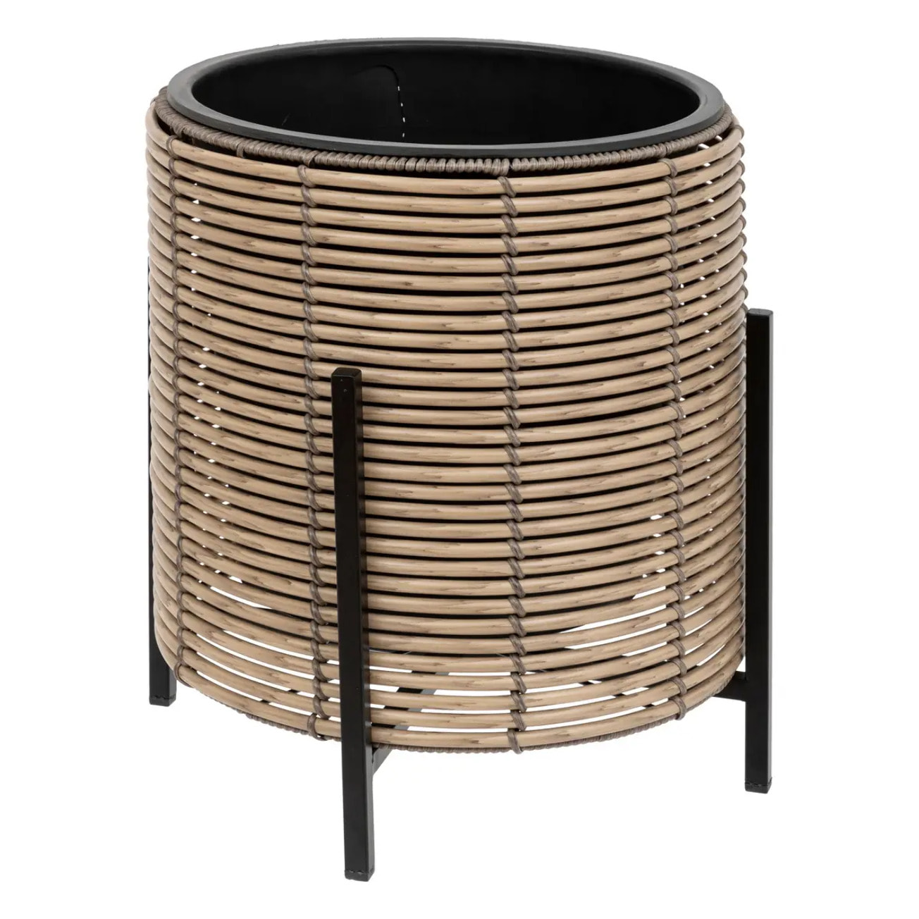 Set de 3 pots sur pied "Cam" D17/25/36cm beige