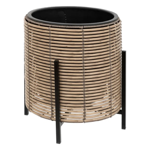 Set de 3 pots sur pied "Cam" D17/25/36cm beige