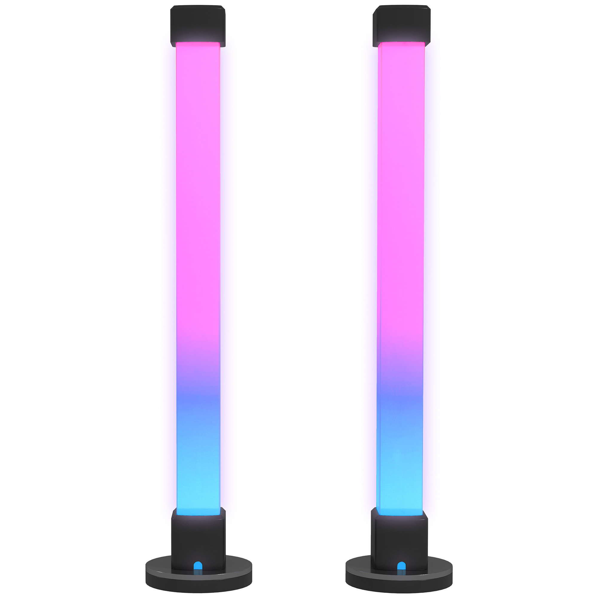 Conjunto de Lámparas de Mesa Inteligente Lámparas de Mesa LED con Control Remoto App Bluetooth Sincronización con Música y Temporizador para Salón Sala de Juegos Dormitorio Blanco