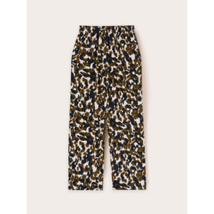 Motivi - Pantalones anchos de mezcla de lyocell con estampado étnico - Verde militare