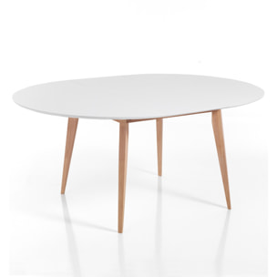 Tomasucci Table ronde extensible JAK Blanc