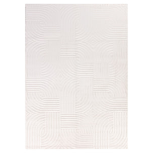 OIA - Tapis moderne à motif arc nuance ton sur ton Creme
