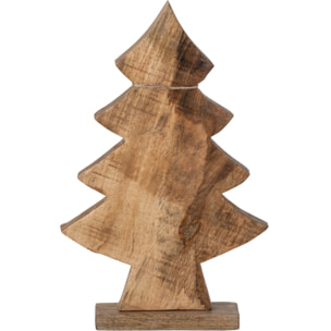 J-Line Pin nœud - bois de manguier - naturel/vert foncé - medium