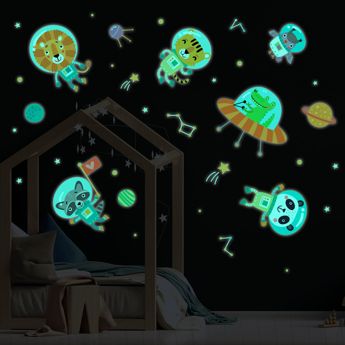 Sticker phosphorescent lumineux - AVENTURIERS DE L'ESPACE