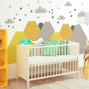 Stickers muraux enfants - Décoration chambre bébé - Autocollant Sticker mural géant enfant montagnes scandinaves FARIDKA