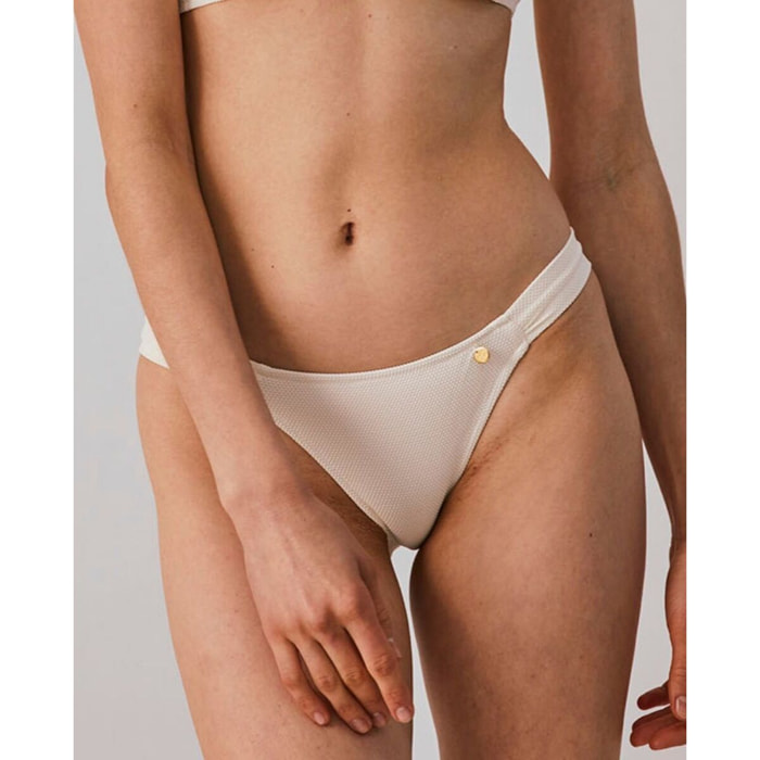 Braga de bikini semibrasileña en tejido piqué