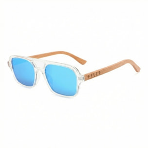 Gafas de Sol Feler 1539M-4 Polarizadas de Madera Unisex 55 mm