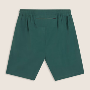 Shorts slim con tasche zip e coulisse in vita