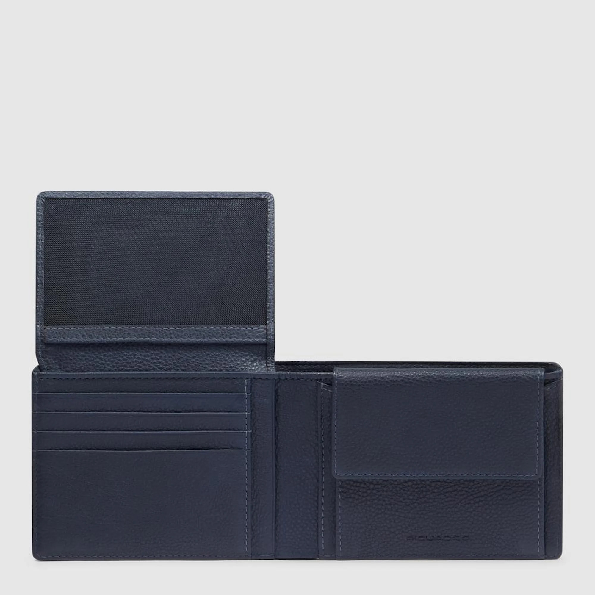 Piquadro Portafogli con porta documenti, portamonete e porta carte di credito con protezione anti RFID