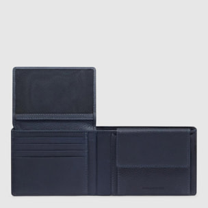 Piquadro Portafogli con porta documenti, portamonete e porta carte di credito con protezione anti RFID
