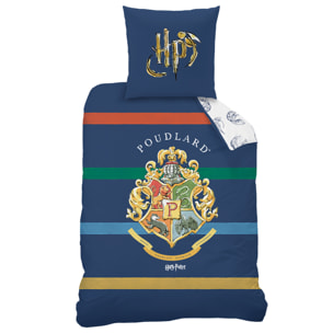 Parure de lit imprimée 100% coton, HARRY POTTER COLORS