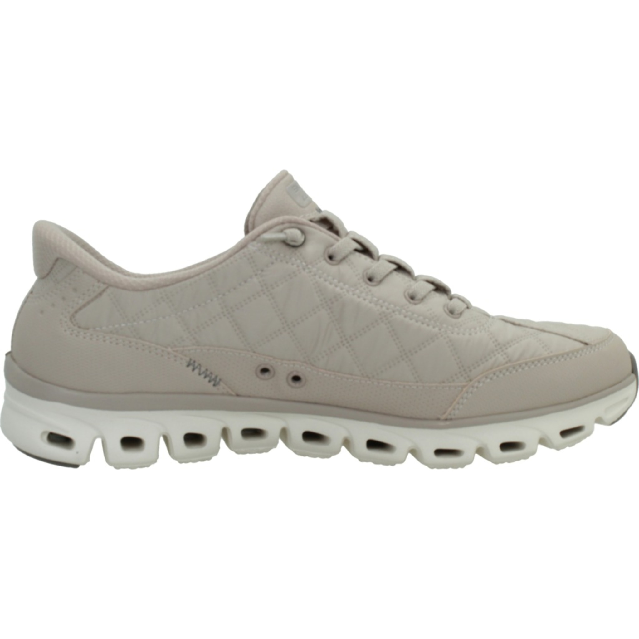 Sneakers De  Mujer 104556s Glide Step At Ease Beis