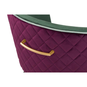 Silla Velvet Morado Y Verde 55x55x76 Cm