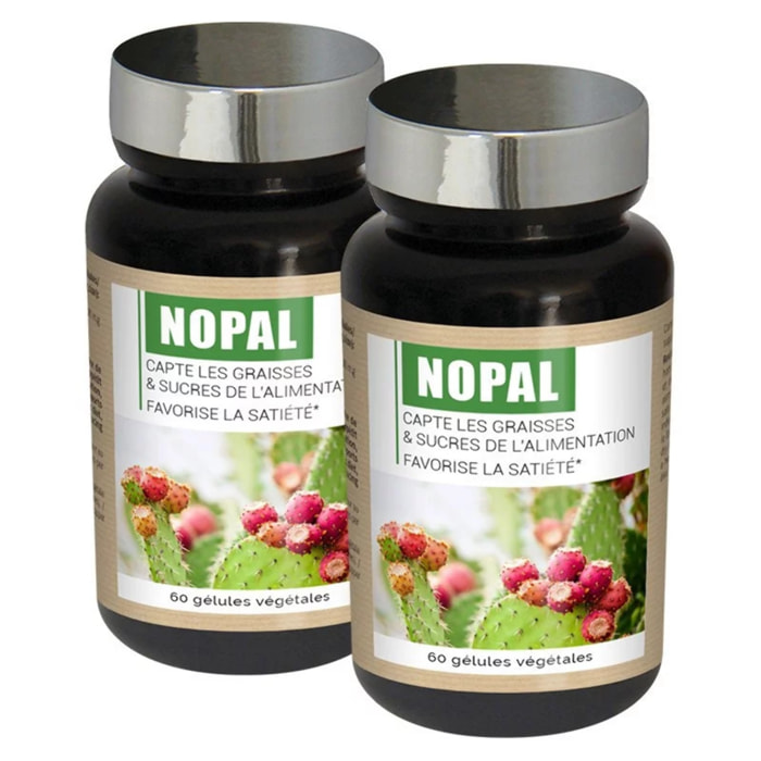 NUTRIEXPERT – Nopal – Capte les graisses et sucres– Favorise la satiété – Réduit appétit et apport calorique des repas – 100% extraits d'origine naturelle – Convient aux végans - Lot de 2 produits