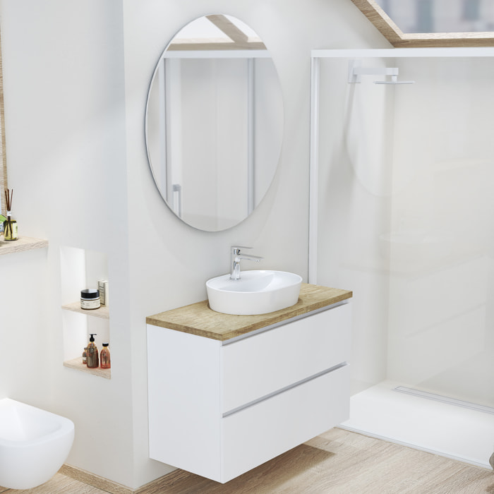 Ensemble de salle de bain NORDIK Alday, 100cm, Blanc Mat