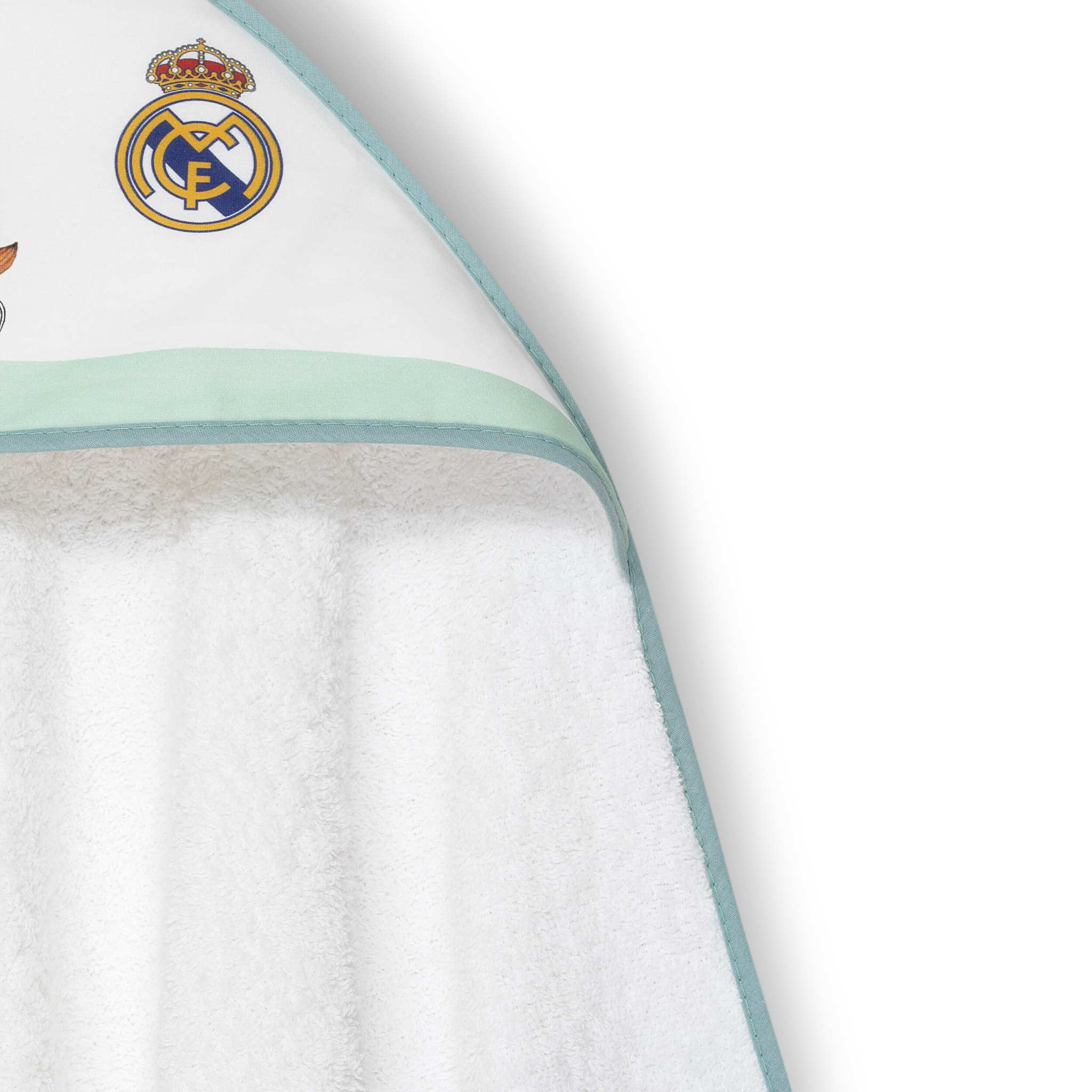 Capa de Baño 1X1 Real Madrid Leon Escudo Bco/Verde