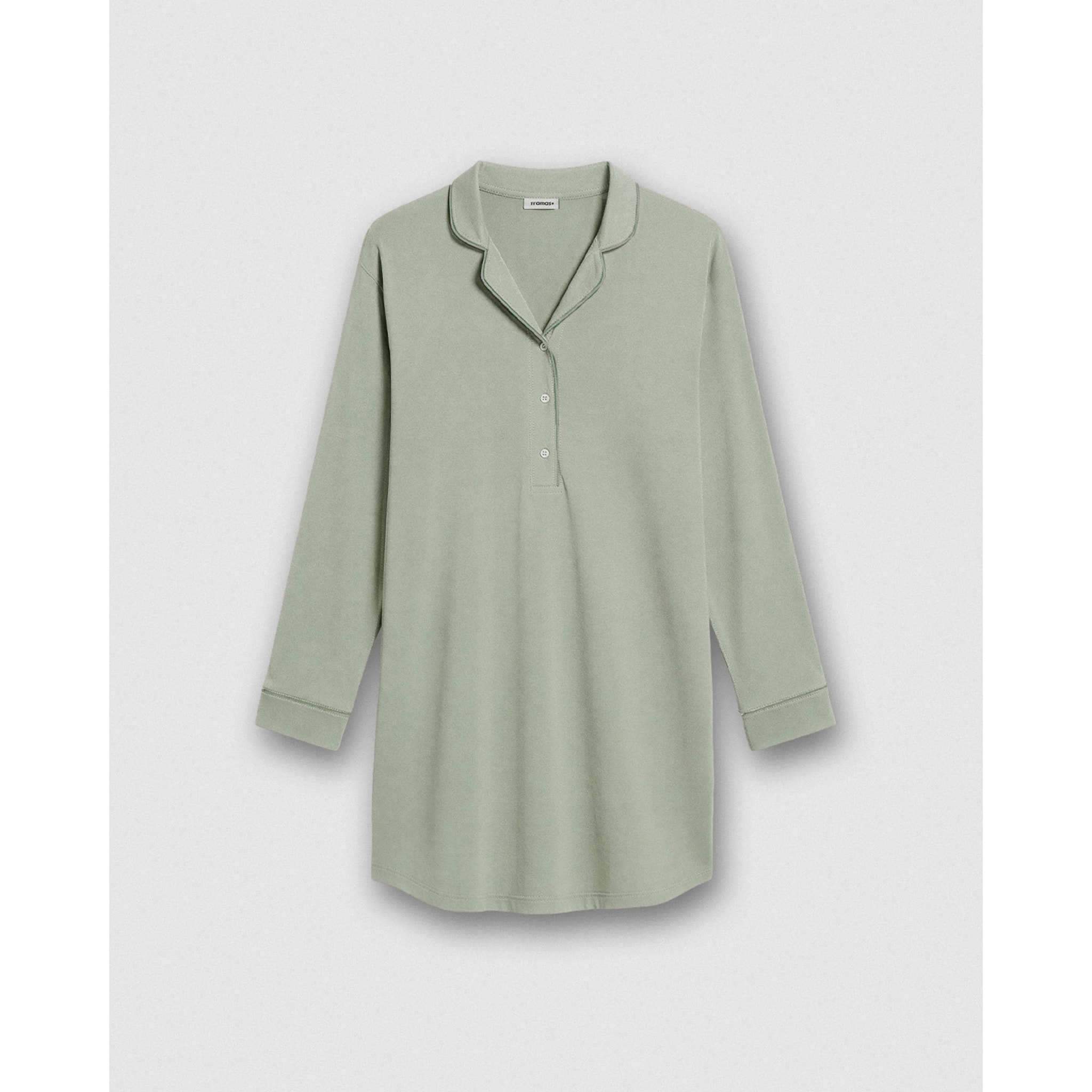 Camisón camisero algodón verde