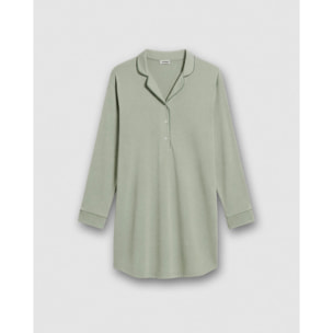Camisón camisero algodón verde