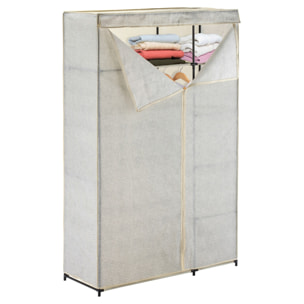 Armario de tela plegable XL con barra para colgar ropa - 110x174,5x45 cm