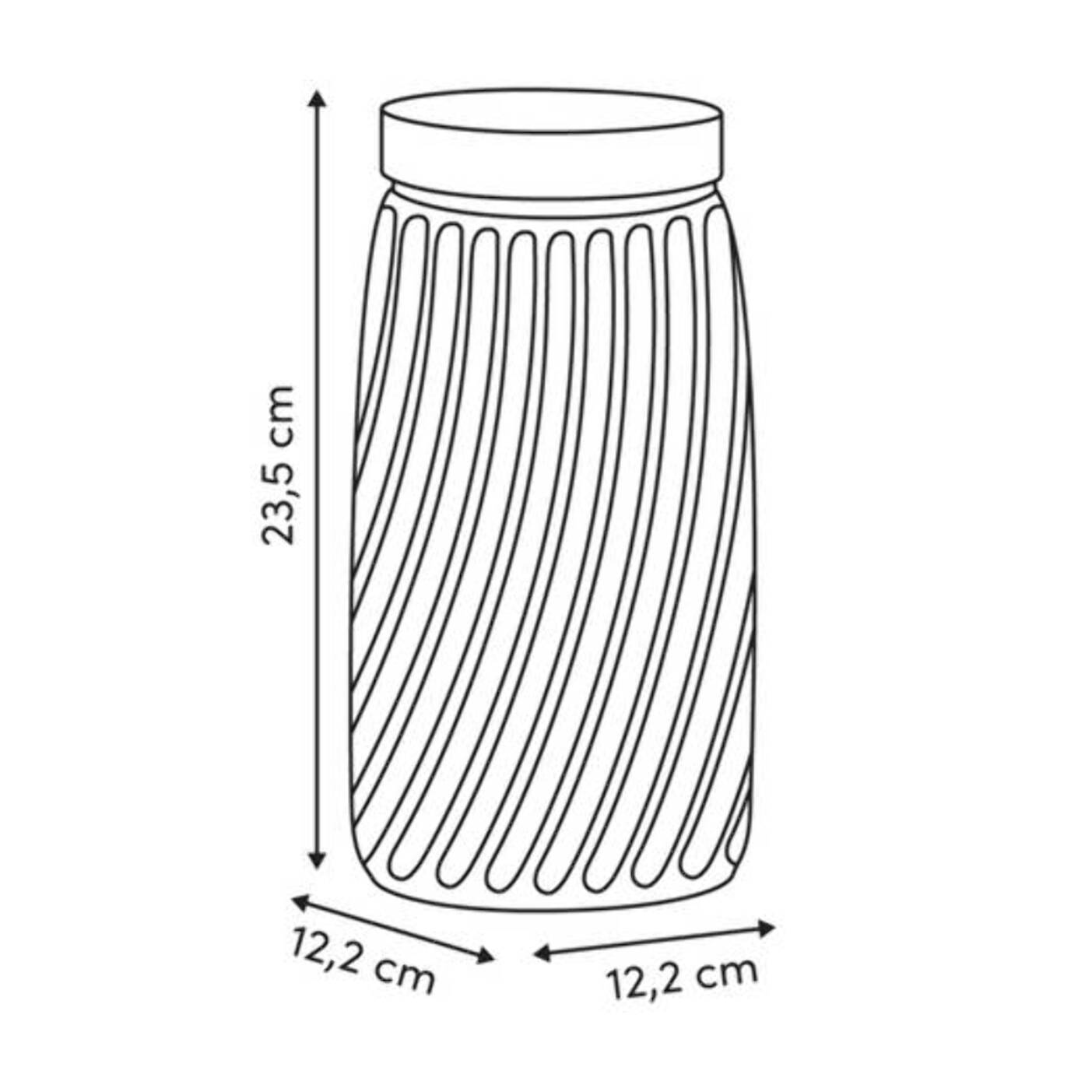 Bocal Striva rond 2,1L transparent