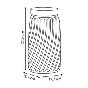 Bocal Striva rond 2,1L transparent