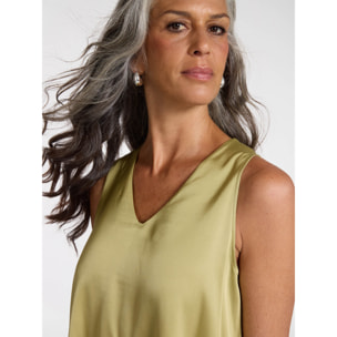 Elena Mirò - Top in raso di viscosa - Verde chiaro