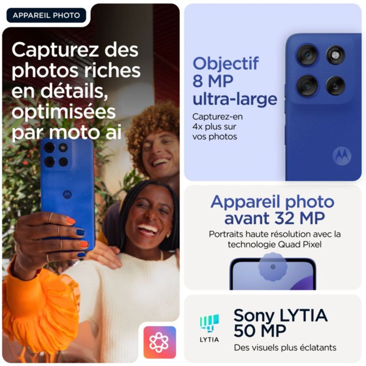 Smartphone MOTOROLA G56 Bleu 256Go
