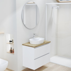 Conjunto mueble de baño NORDIK Alday, 80cm, Blanco Mate