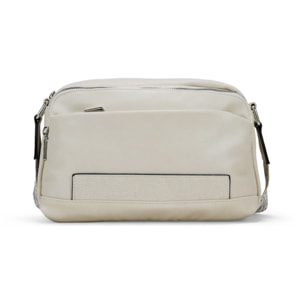 Bolso bandolera beige con asa étnica