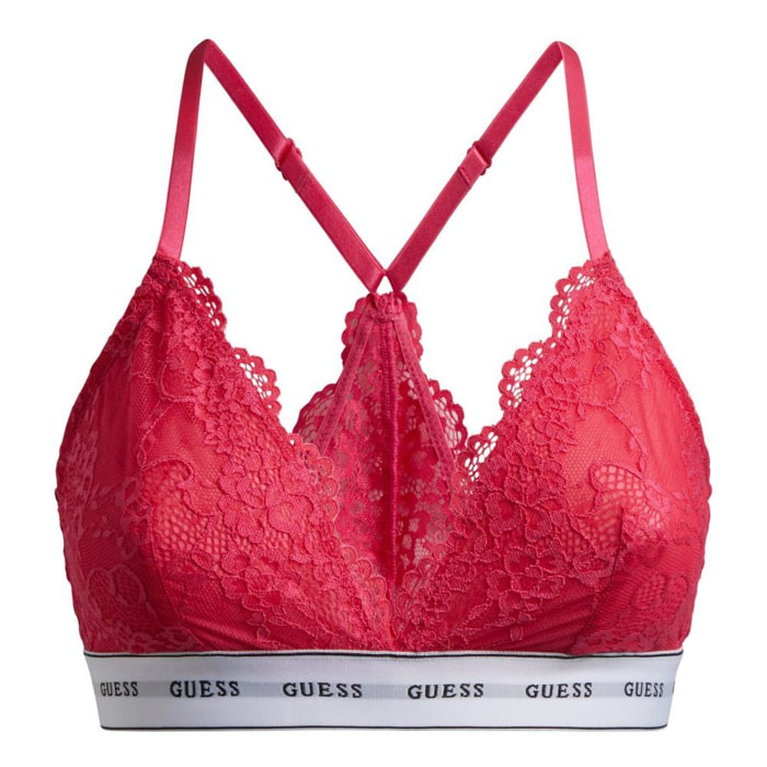 Soutien-gorge triangle Belle - en dentelle - fraise