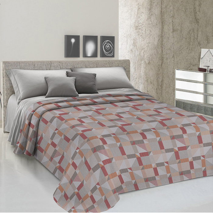 Copriletto di cotone atene arancio 100% cotone
