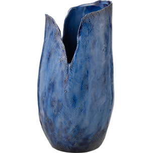 J-Line Vase Thibault - céramique - bleu - extra large
