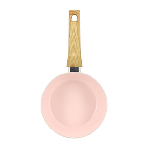 Casserole 18cm avec revêtement céramique rose - tous feux COLORAMA