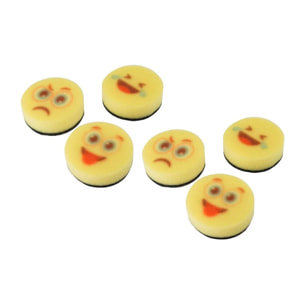 Lot de 6 éponges de vaisselle motifs emoji Fackelmann Tecno