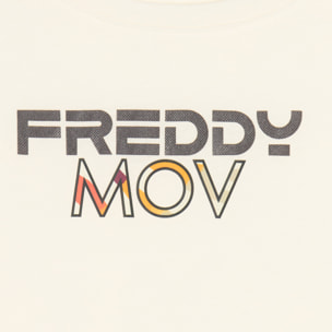 T-shirt Cropped con Spacchi Laterali