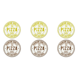 Set 6 Piatti Pizza Excelsa – Premium Quality, Porcellana Multicolore