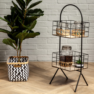 Desserte De Rangement Filaire 2 Paniers H80cm