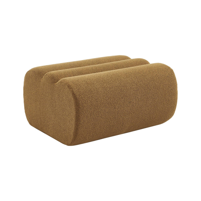 Pouf, repose-pieds pour chauffeuse Nova bouclette texturée  NOVA
