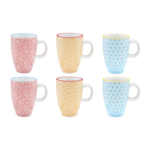 Tasse PATTERN 9cl - 6 pièces - Color