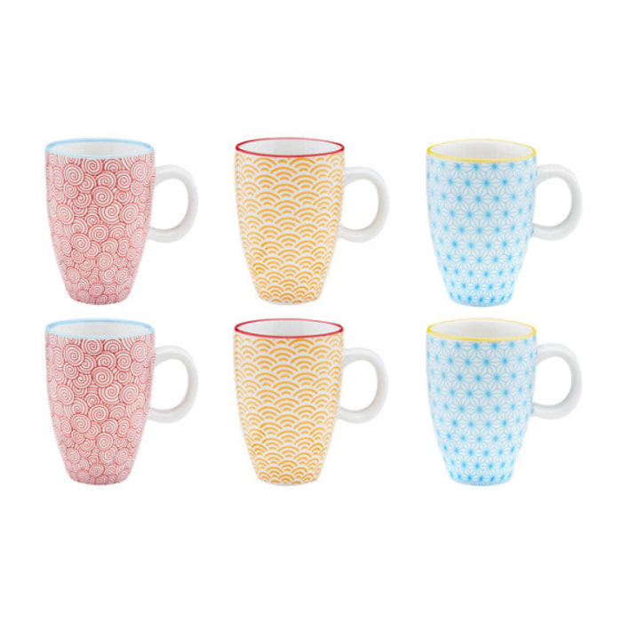 Tasse PATTERN 9cl - 6 pièces - Color