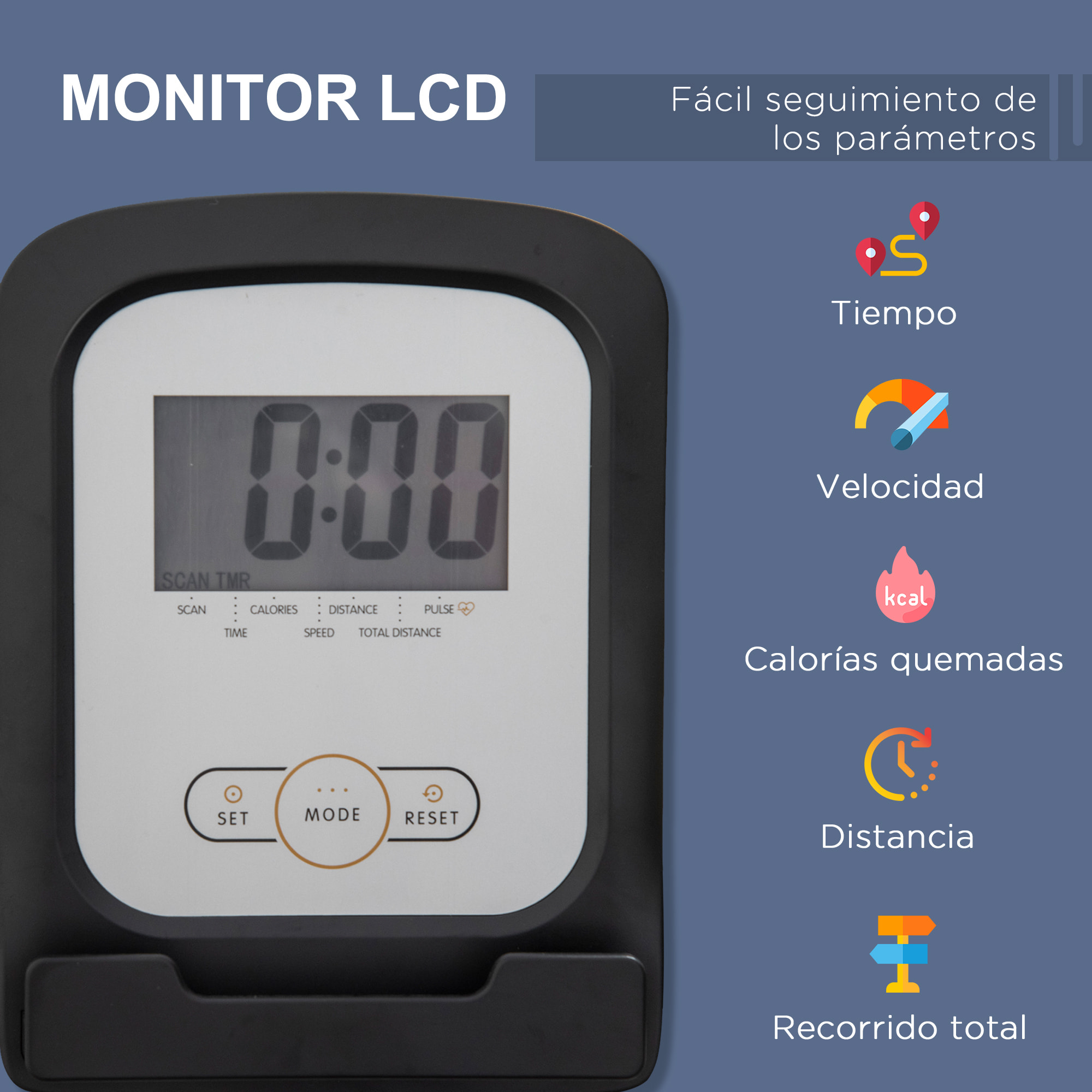 Bicicleta Estática con Respaldo Bicicleta de Ejercicio de Fitness con 8 Niveles de Resistencia Magnética Longitud Ajustable Pantalla LCD para Casa Oficina Gimnasia Gris