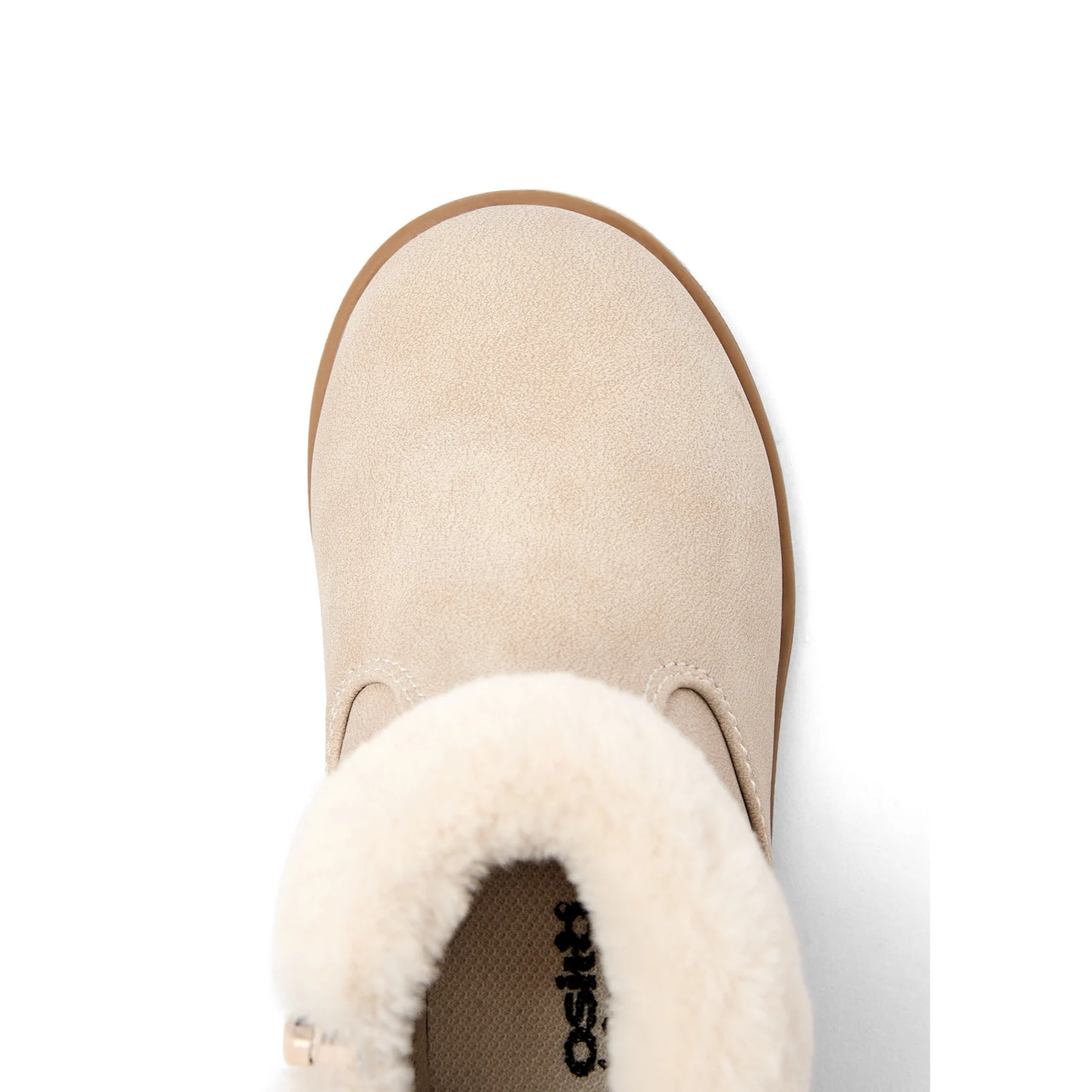 Botas de Niña con Pelo y Corazón Leopardo en Beige