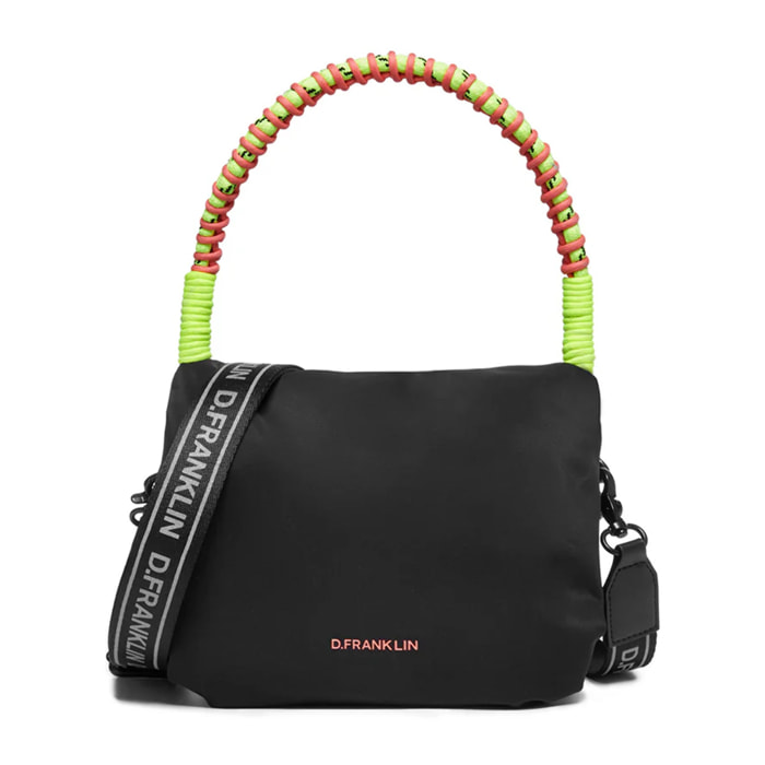 Bolso Bandolera Bomb Flap Crossbody Bag en Negro D.Franklin