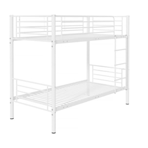 Lit superposé "ADAM" -  90 x 190 cm - Métal - Blanc